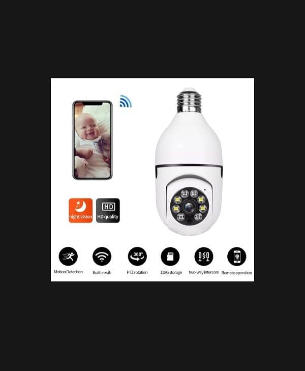 wifi camera security camera 1080 bulb rotate camera 0