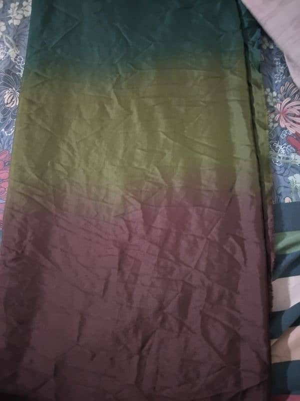 silk unistich saree in multicolour 0