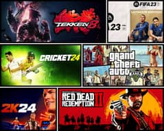 GTA 5•CRICKET 24•PC GAMES KRWAYE ALL OVER PAKISTAN INSTALLATION SERVI