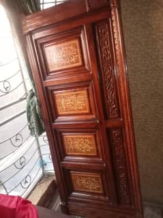 wooden bed set with side tables dressing table mirror