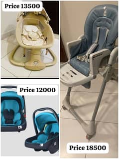 kids gear / high chair / carry cot / swing