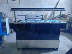 Salad Bar Display Counter Chiller for sale / Ice Cream Topping Machine