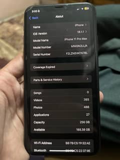 I phone 11 pro max PTA proved 256 GB