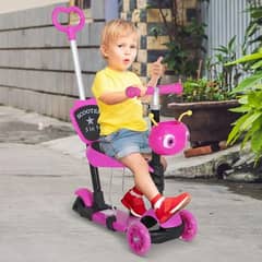 5-in-1 Kids Kick Scooter 3-wheel Walker