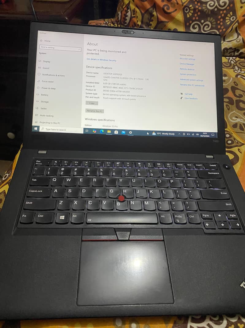 Lenovo Thinkpad i5 8th gen 512gb ssd nvme + Touch 6