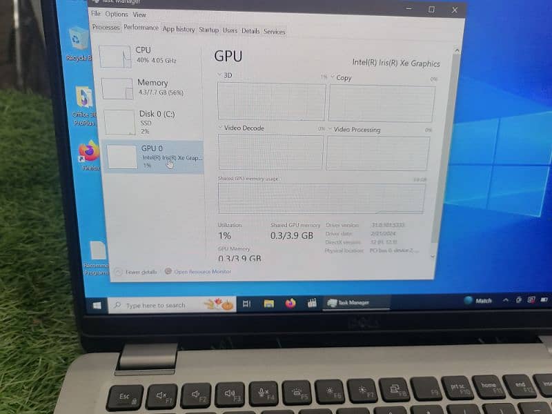 Dell 5310 i5 11th gen with glass less touch screen 13