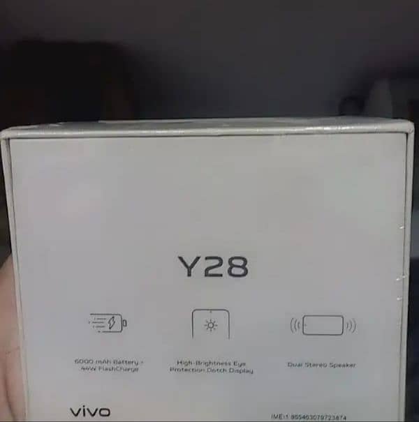 vivo y28 just box open non active 2