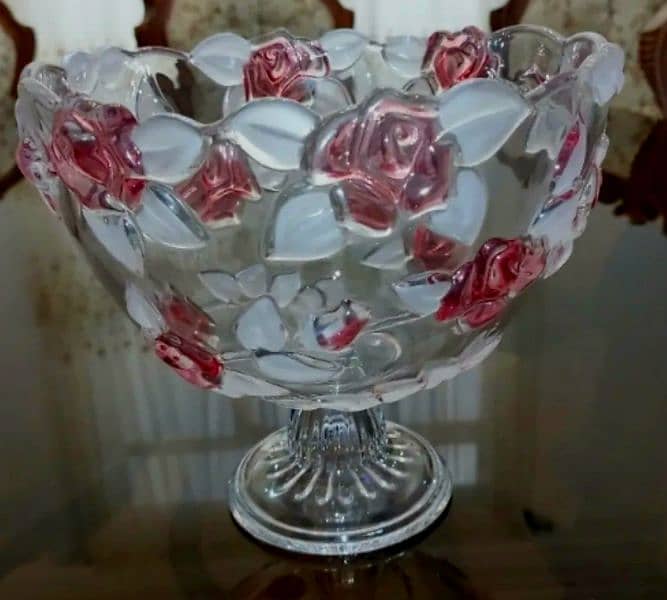 Crystal Vase And Fruit Bowl For Dining Table 0