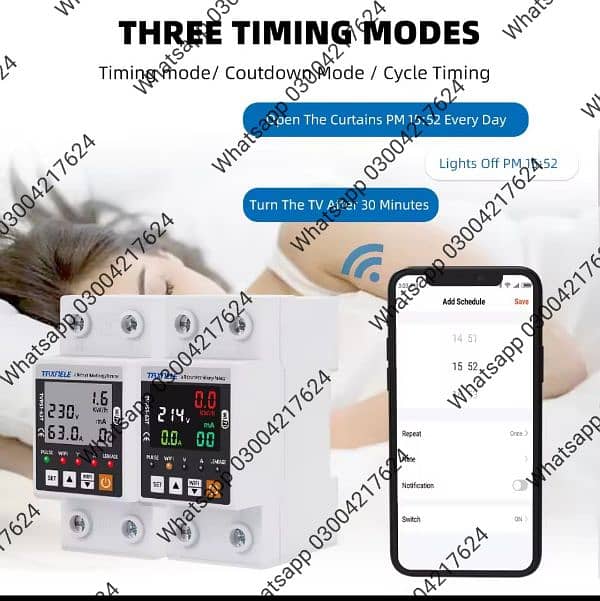 63A TUYA  WiFi Smart solar Earth Leakage units Lock Over Under Voltage 3