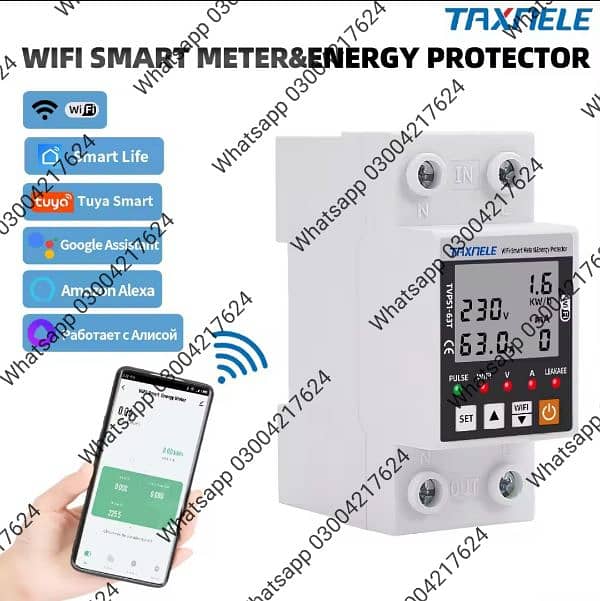 63A TUYA  WiFi Smart solar Earth Leakage units Lock Over Under Voltage 4