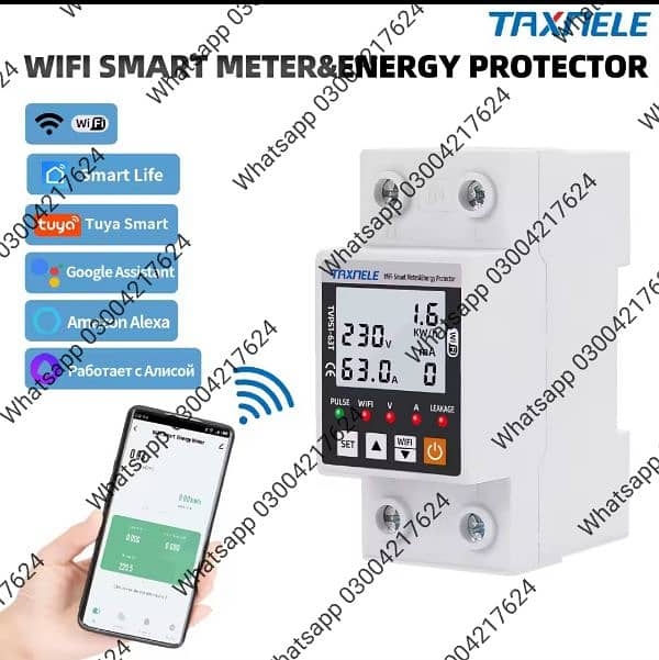 63A TUYA  WiFi Smart solar Earth Leakage units Lock Over Under Voltage 6