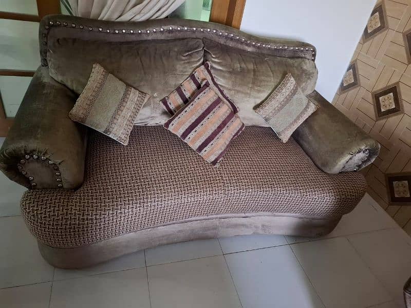 7 seater velvet sofa set 1