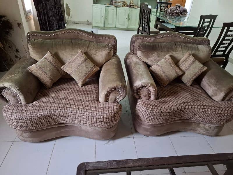 7 seater velvet sofa set 2