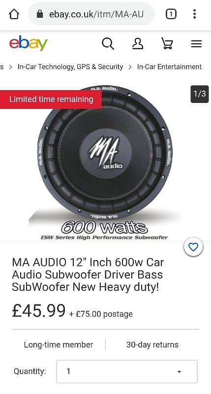 Car Sound System Alpine Speakers Woofer Amplifier 12