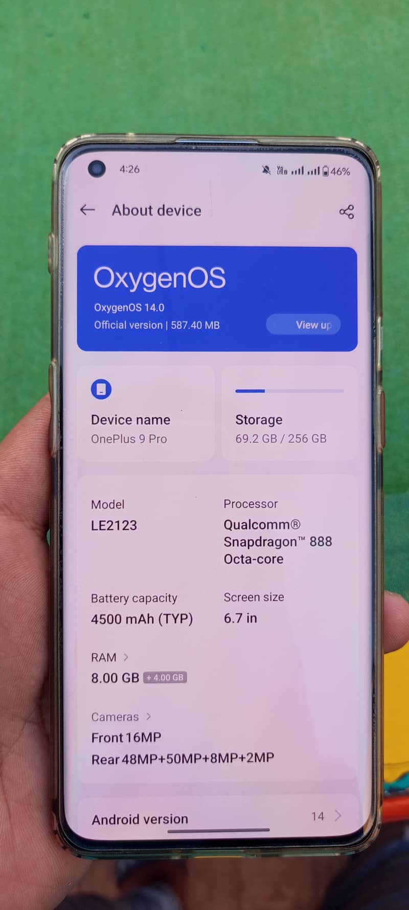 OnePlus 9pro 12/256gb with original charger 1