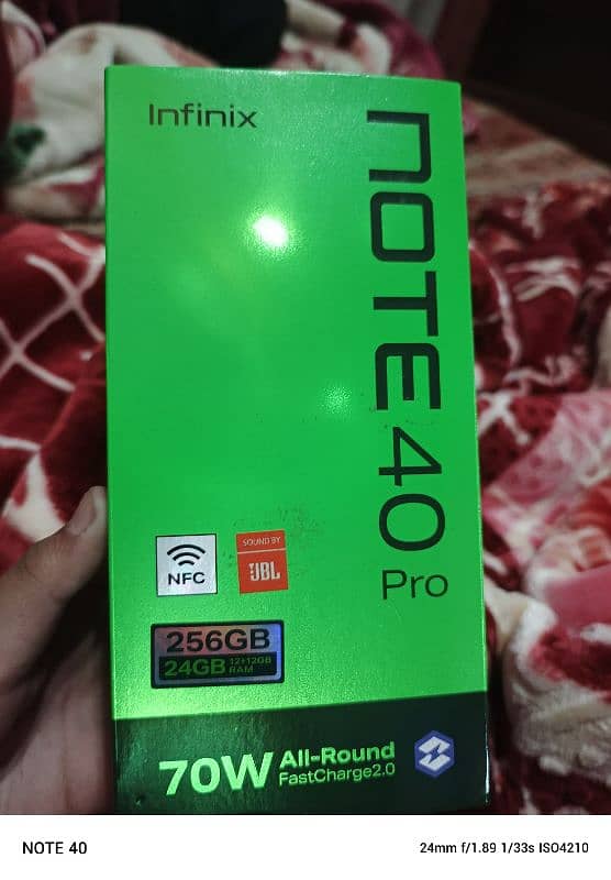 Infinix note 40 pro 12+12 265 8