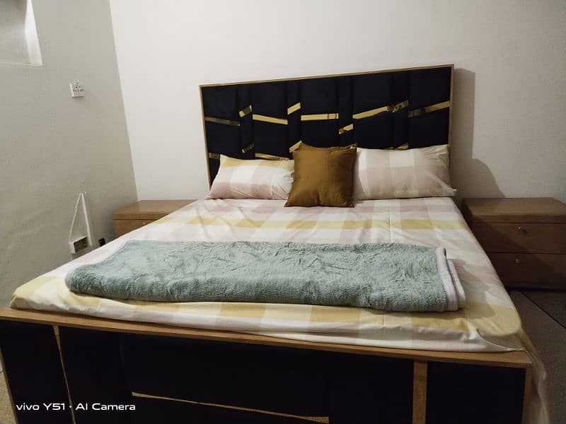 wooden double bed 2