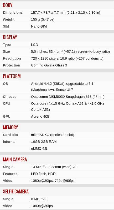 HTC Desire 820 1