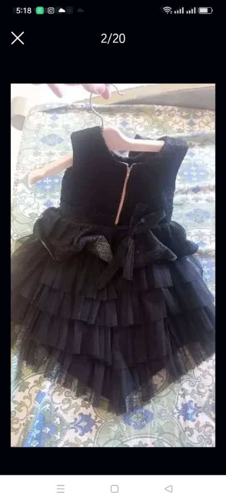 imported baby fairy tail frock 10/10 condition color Black 3