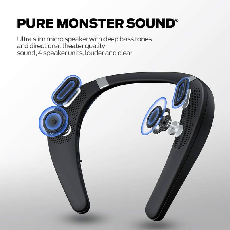 Monster Boomerang Neckband Bluetooth Speaker, Neck Speaker Bluetooth 2