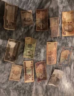 Old currency 13 notes & 32 coins