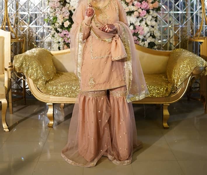 Nikkah dress with kundun matching jewelry 0