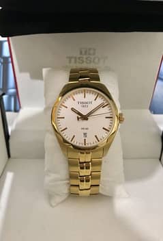 TISSOT-SWISS MADE-NEW ORIGINAL WATCH-GOLD TONE-RADO-OMEGA-ROLEX-TAG