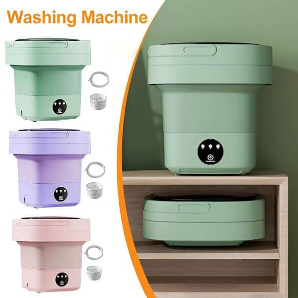 6.5l Portable Foldable Washing Machine Basket Random Color 2