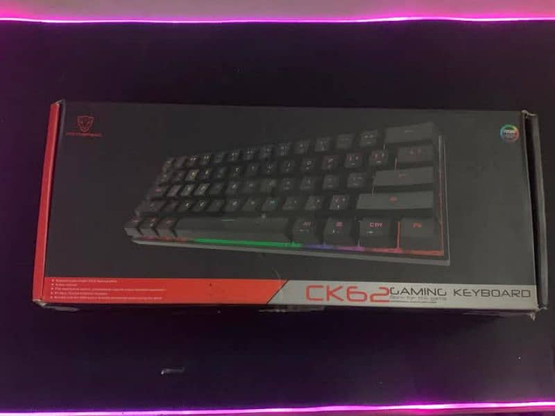 Gaming keyboard 60% red switches Motospeed K62 Wireless 3