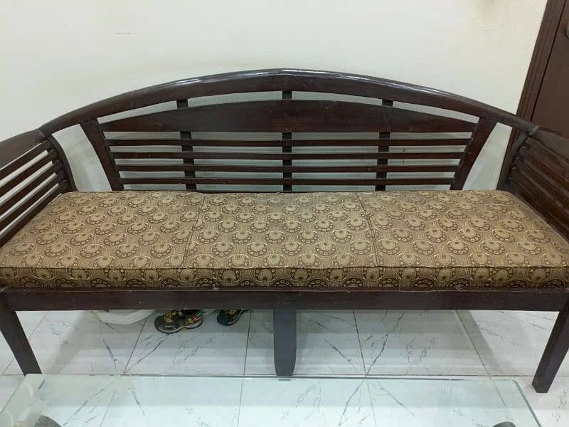 5 seater sofa set with glass table 1