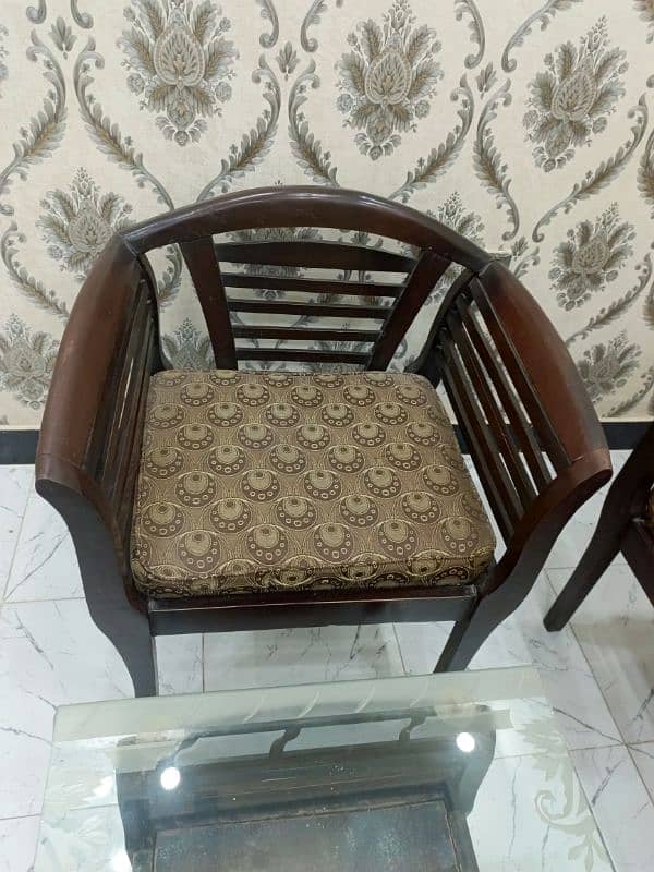 5 seater sofa set with glass table 2