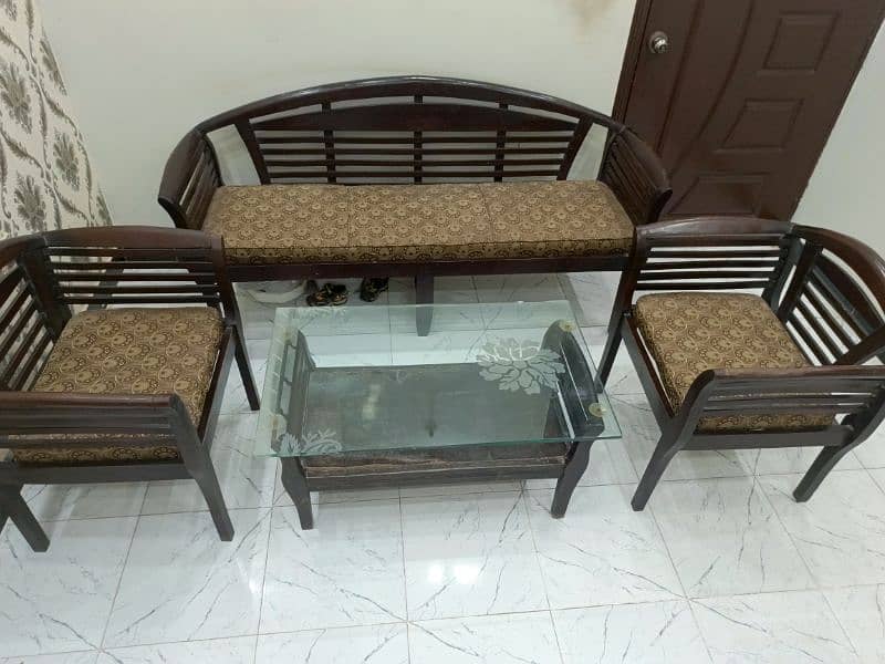 5 seater sofa set with glass table 3