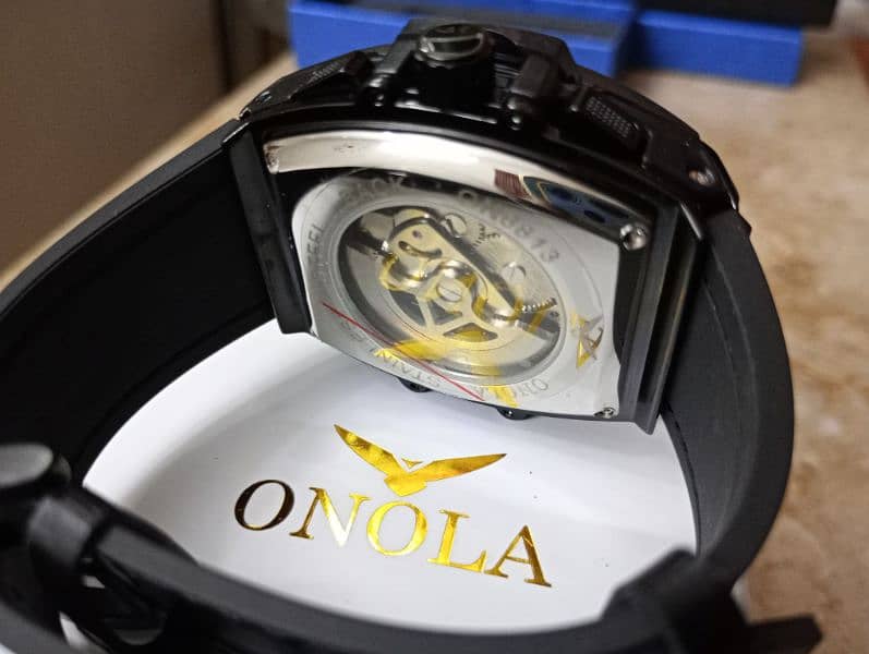 ONOLA ON6813 LX Automatic Chronograph (BLACK) Limited Edition Watch 3