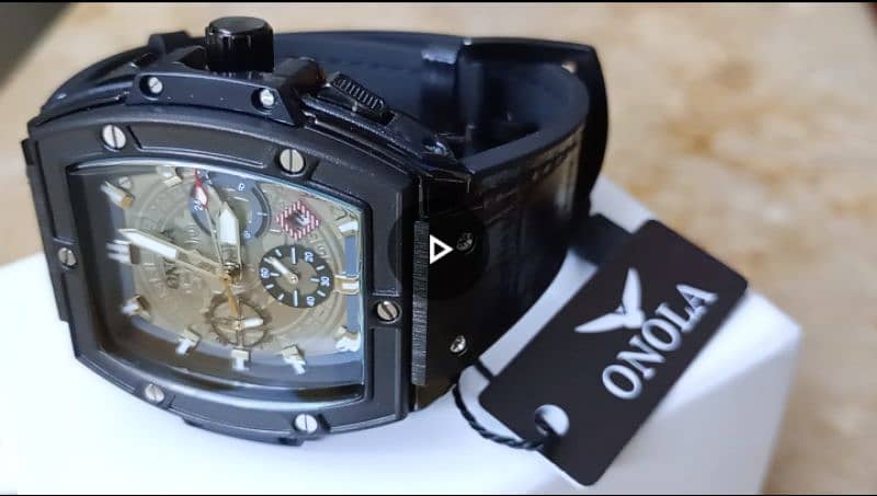 ONOLA ON6813 LX Automatic Chronograph (BLACK) Limited Edition Watch 5