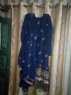 Navi blue chiffon dress