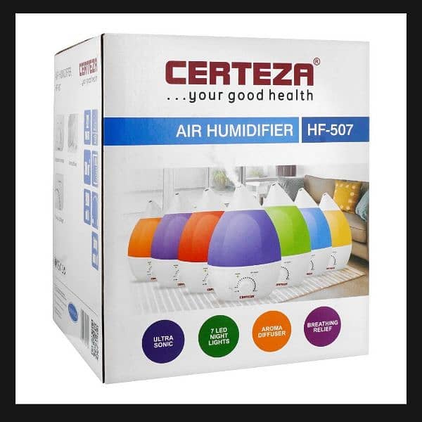 HF 507 - CERTEZA Ultrasonic Air Humidifier - Humidifier for Room col 1