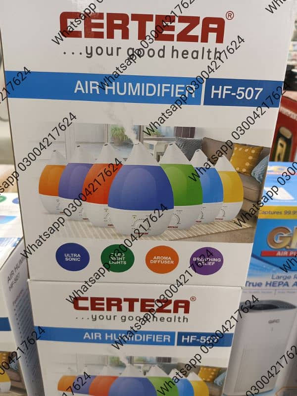 HF 507 - CERTEZA Ultrasonic Air Humidifier - Humidifier for Room col 3