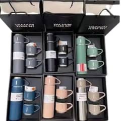 500ml Vaccum Flask Set with 3 cups (FREE DELIVER ALL OVER THE PAK)