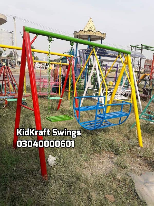 kids Slide/Swings/Kids rides/jhula/Spring rider/jungle gym/gazebo/bar 8