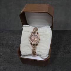 Diamond stones watch for ladies