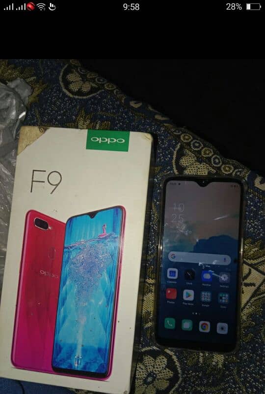 oppo F9 full box 4.64 contact number 03017021584 0