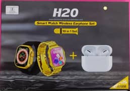 Smart watch Crown H20 & Airbrds box pack hai no use