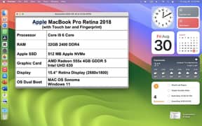 MacBook Pro 2018 15.6" | Core i9, 32GB RAM, 512 SSD | 4GB DDR5 GPU