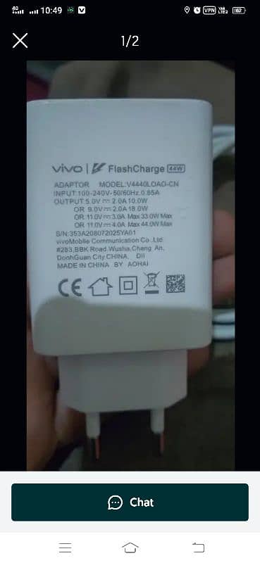 Vivo (flash charger) 44w. infinix fast charger 33W 3