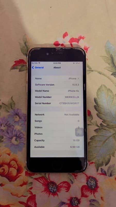 Urgent Sale No Exchange IPHONE 6 s 16 Gb PTA APPROVED 1