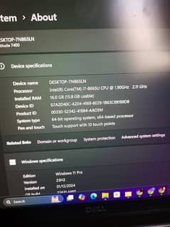 Dell latitude i7 8th 16gb ram 512ssd good betery backup