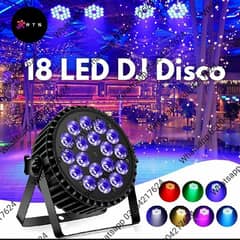 RGB 18 LED DJ DISCO Light for Parties Events  Color Change wall Light