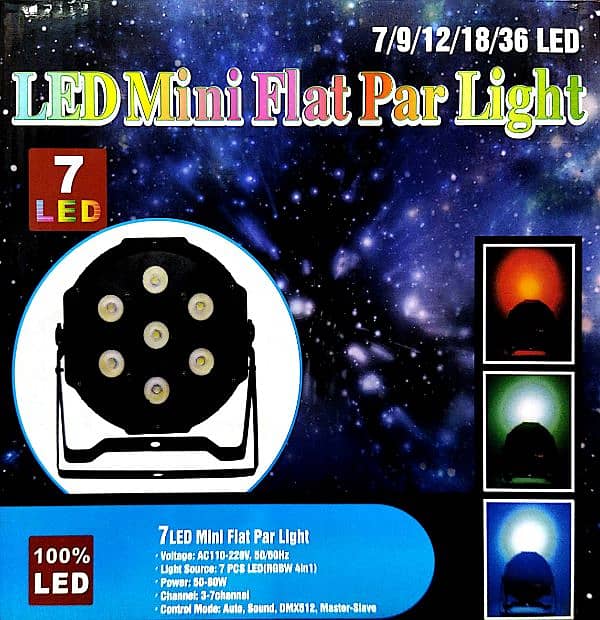 RGB 18 LED DJ DISCO Light for Parties Events  Color Change wall Light 11