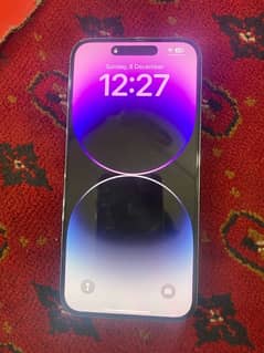 I phone 14 pro max purple clr 256 battery 96