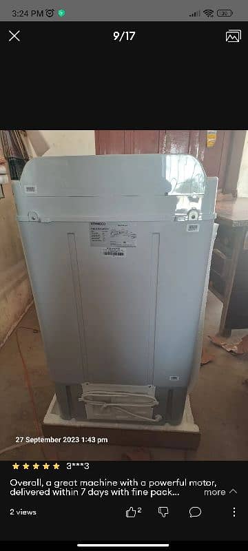 Kenwood Washing machine(New)8kg 5